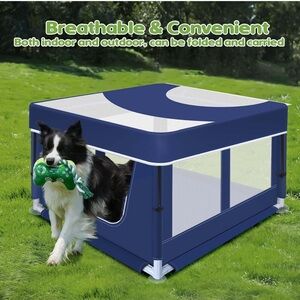 Portable Blue Pet Playpen